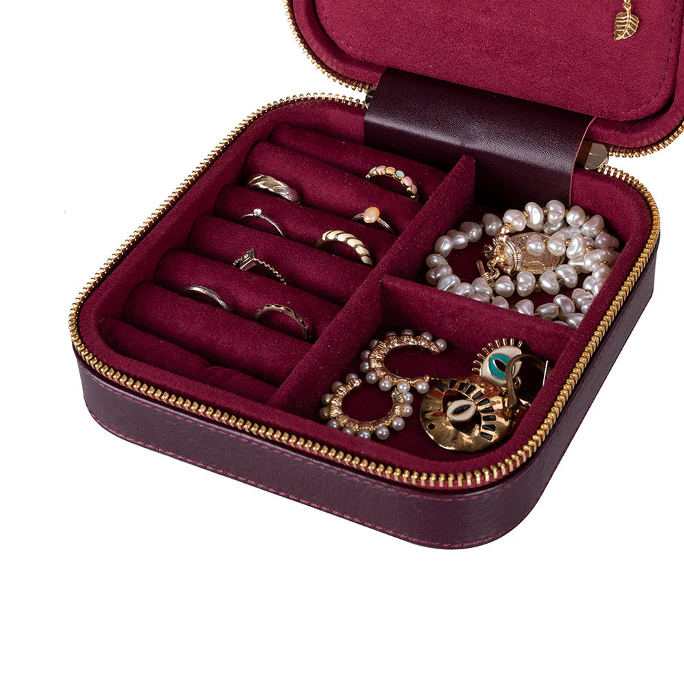 Leather Jewelry Box-Peacock