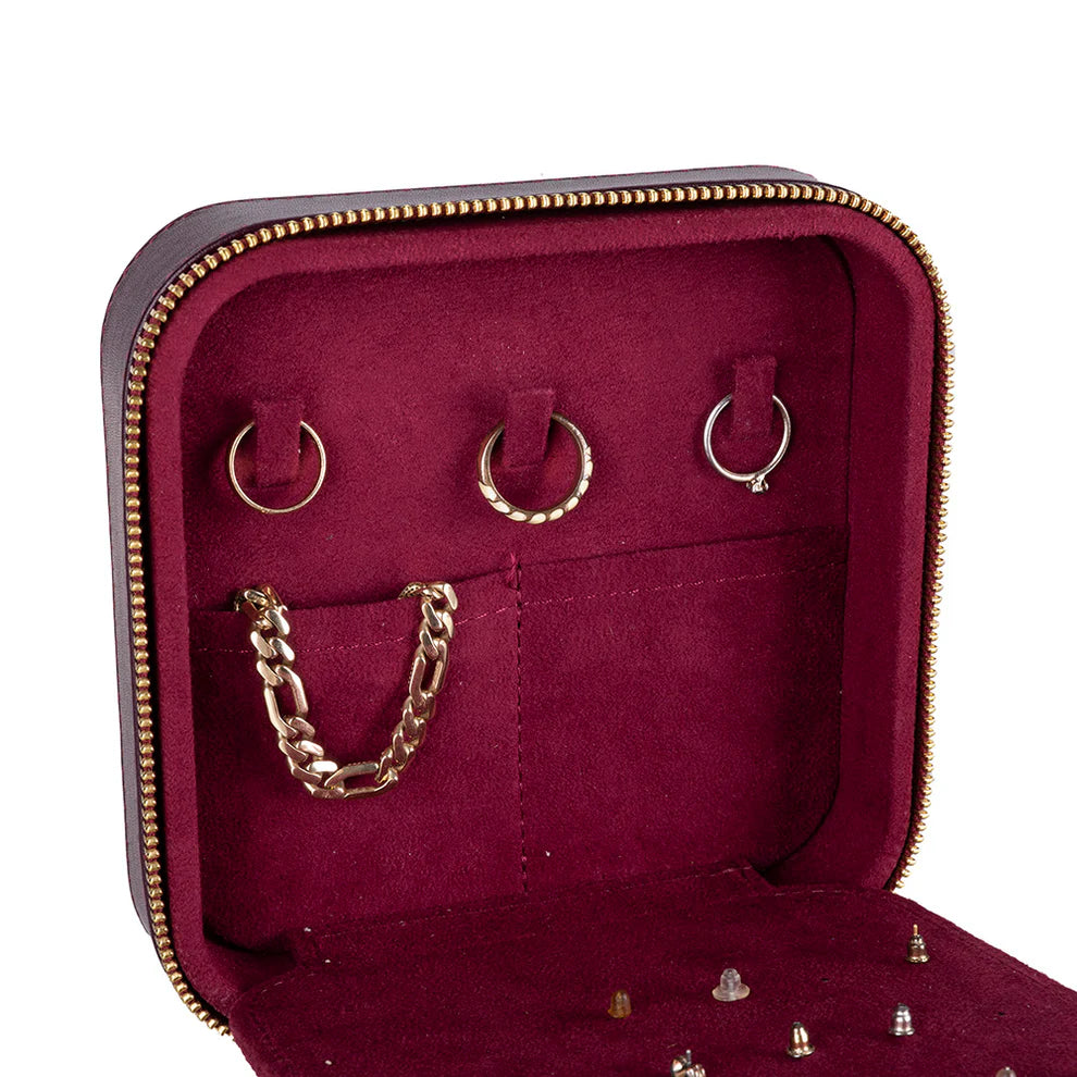 Leather Jewelry Box-Peacock