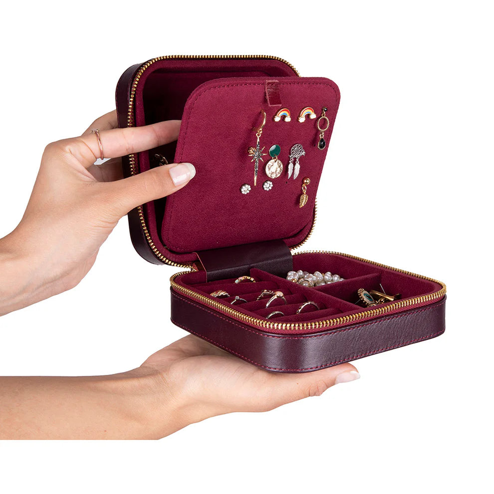 Leather Jewelry Box-Peacock