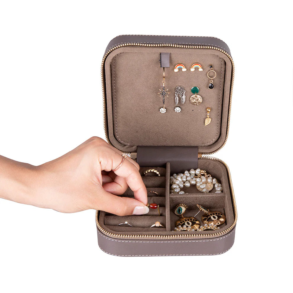 Leather Jewelry Box-Mink