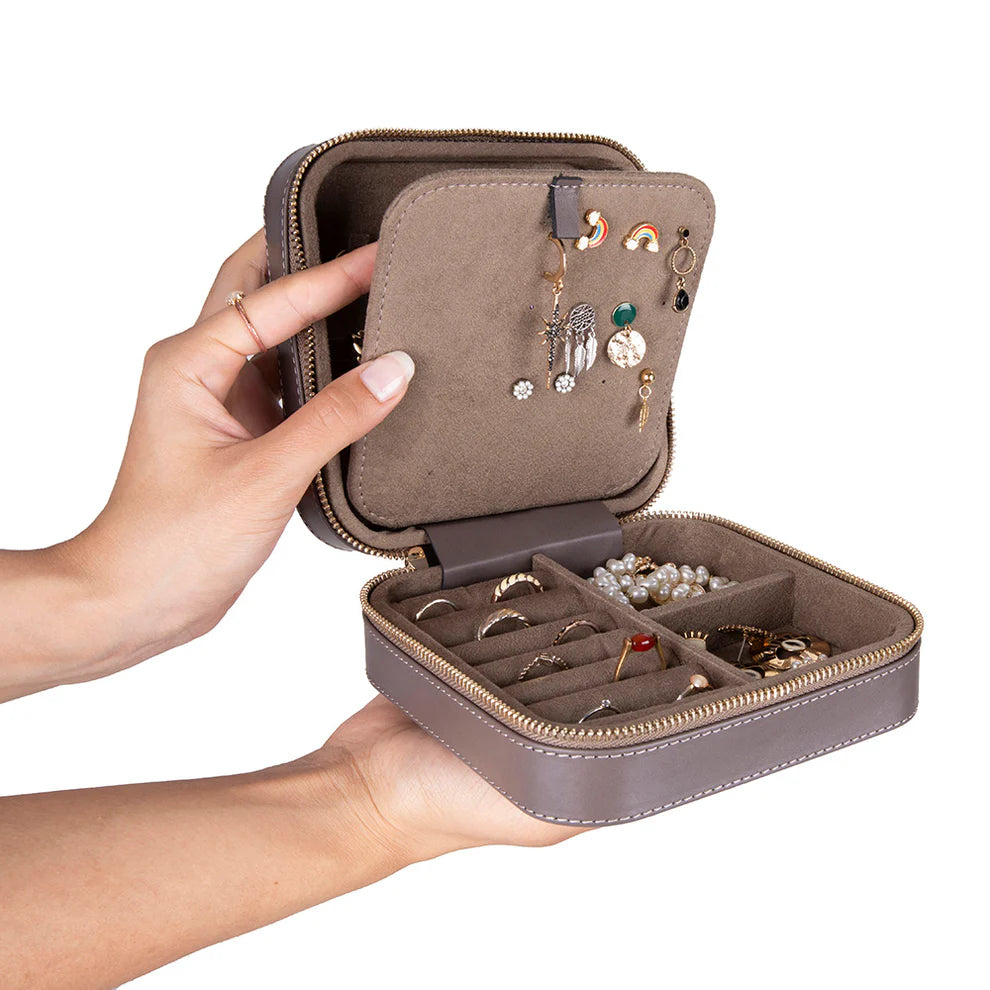 Leather Jewelry Box-Mink