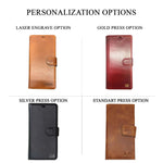 Burnished Tan Leather Magnetic Wallet Case for iPhone 15 Pro MAX (6.7"), Prestige