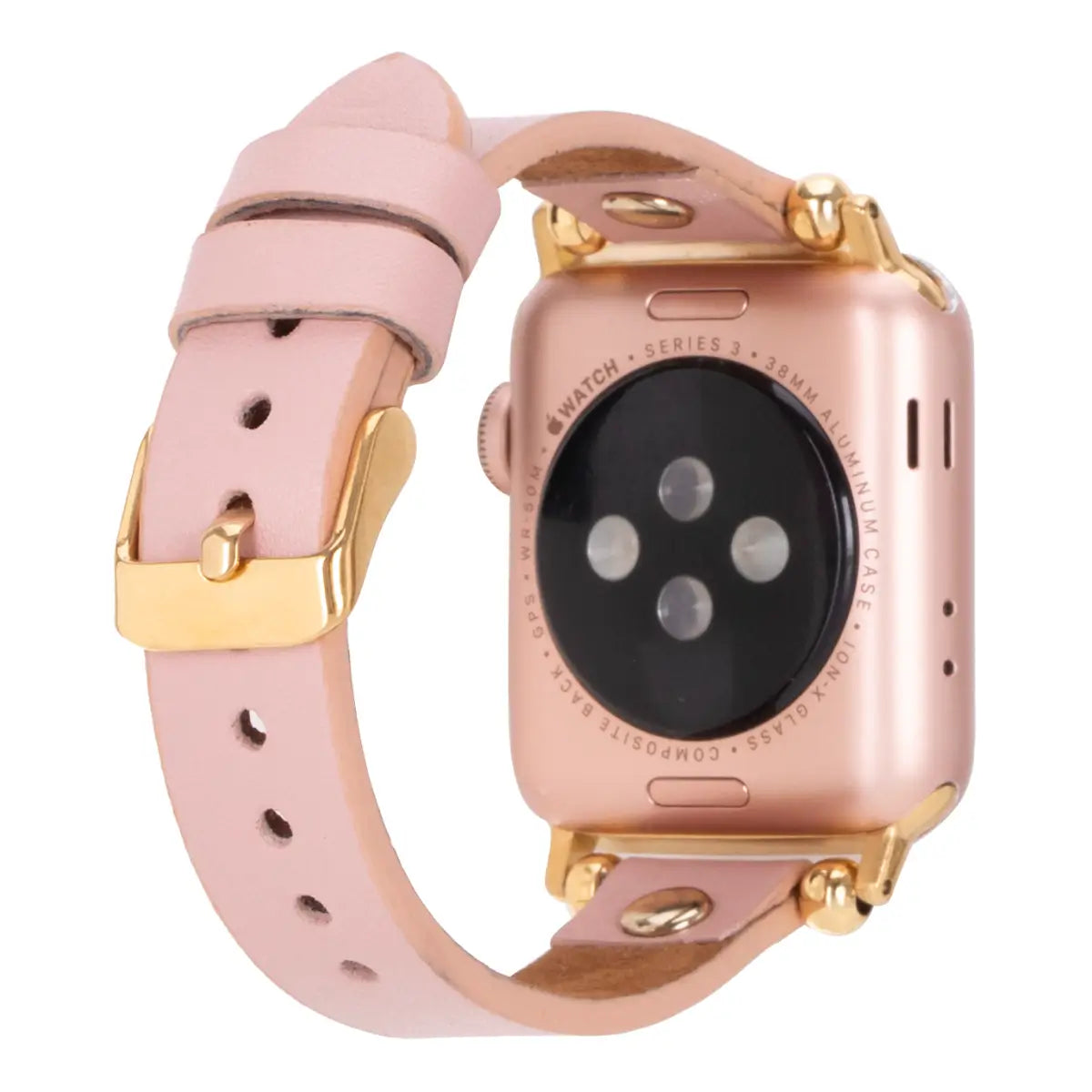 Pink Leather Ultra Slim Apple Watch Band