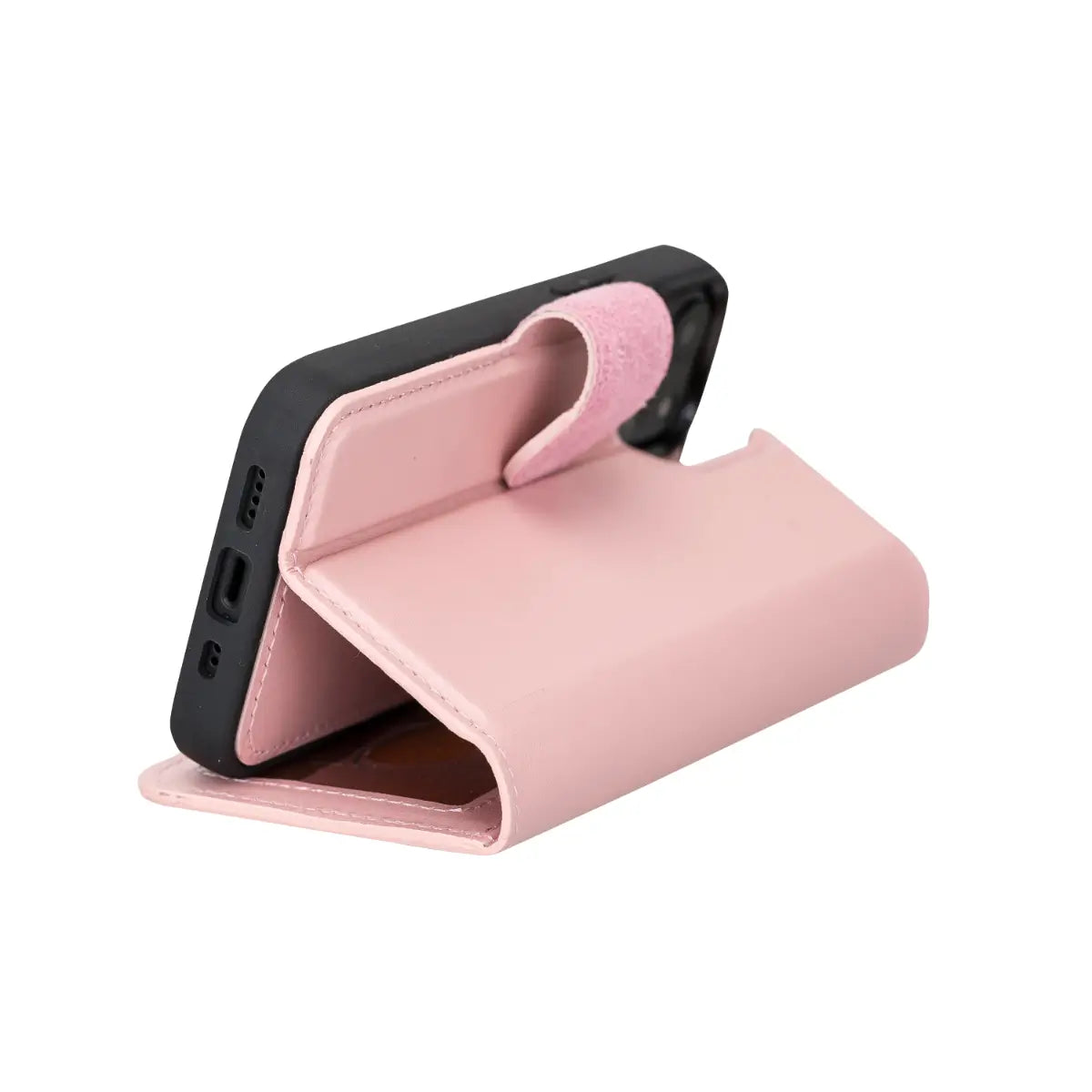 Pink Leather Wallet Case for iPhone 13 Pro Max