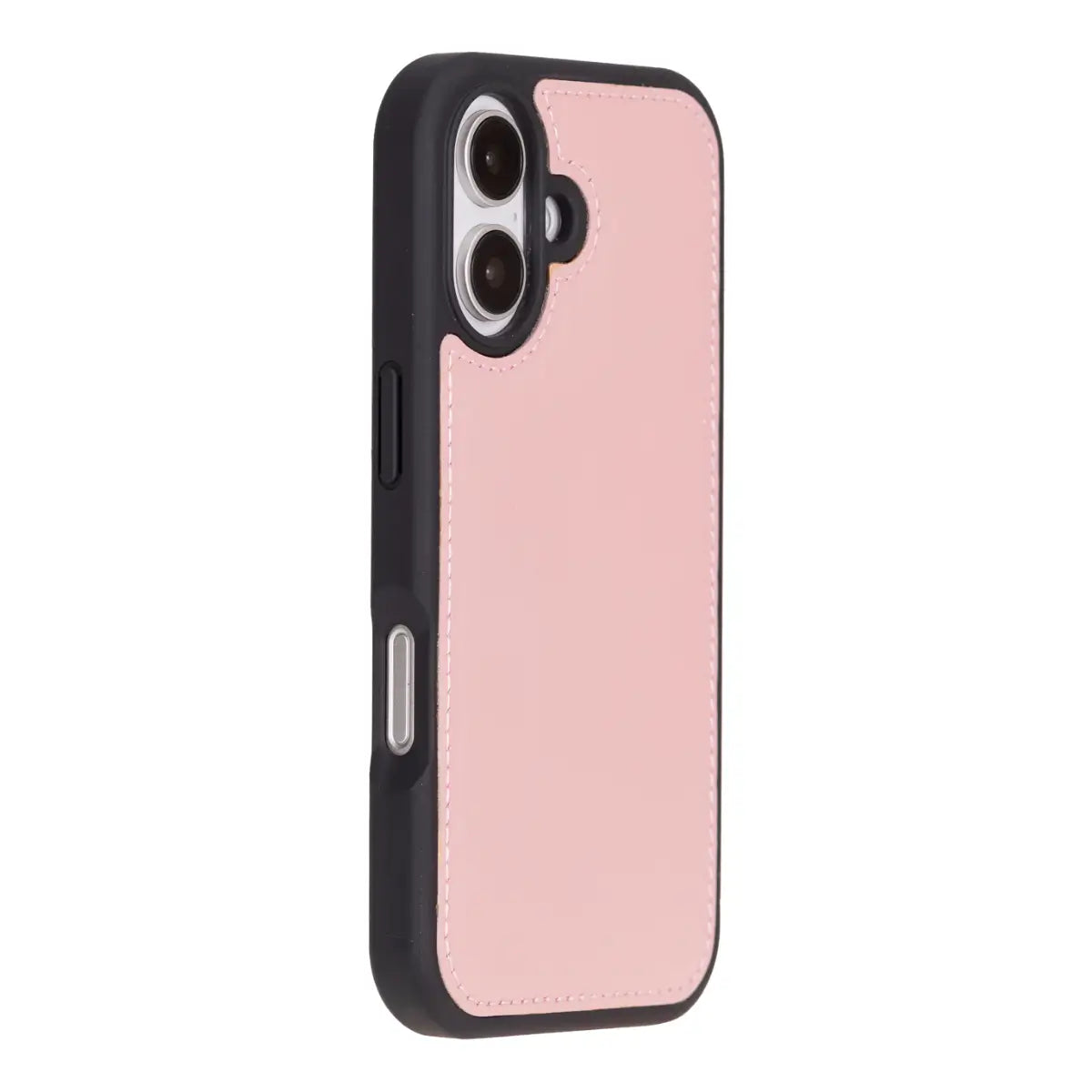 Pink Leather Wallet Case for iPhone 16