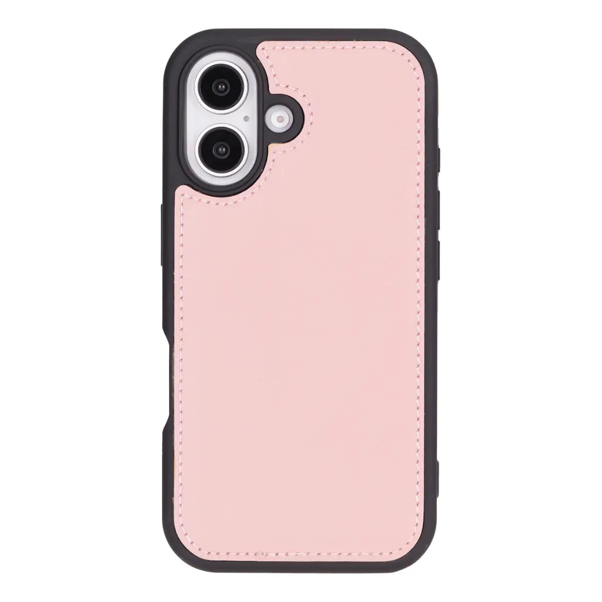 Pink Leather Wallet Case for iPhone 16