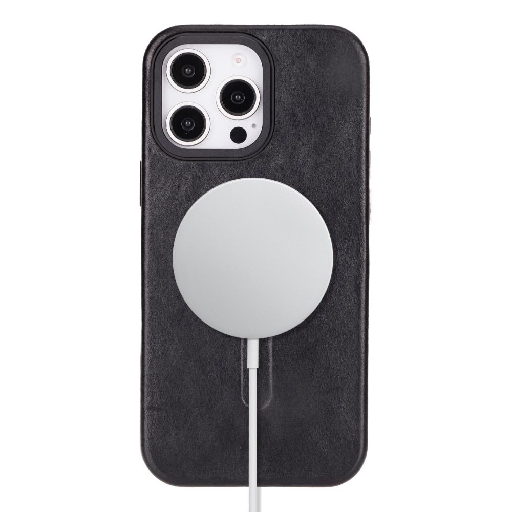 Rivo iPhone 16 Pro Max Black Leather Case