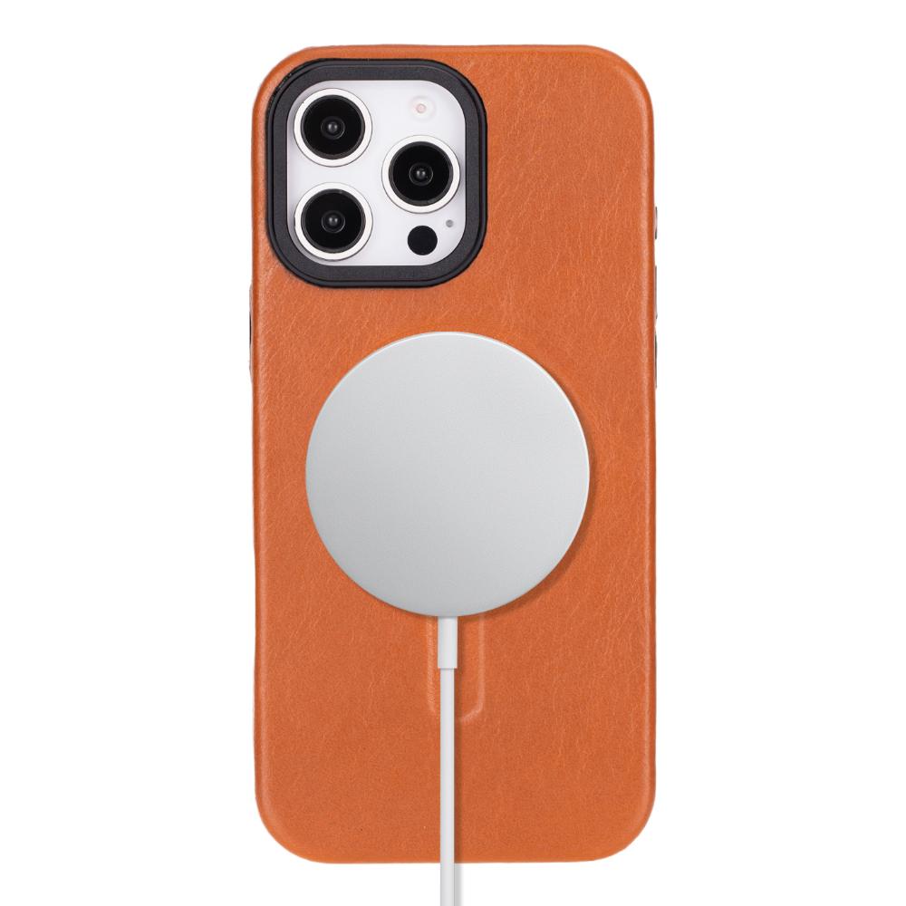 Rivo iPhone 16 Pro Max Burnished Tan Leather Case