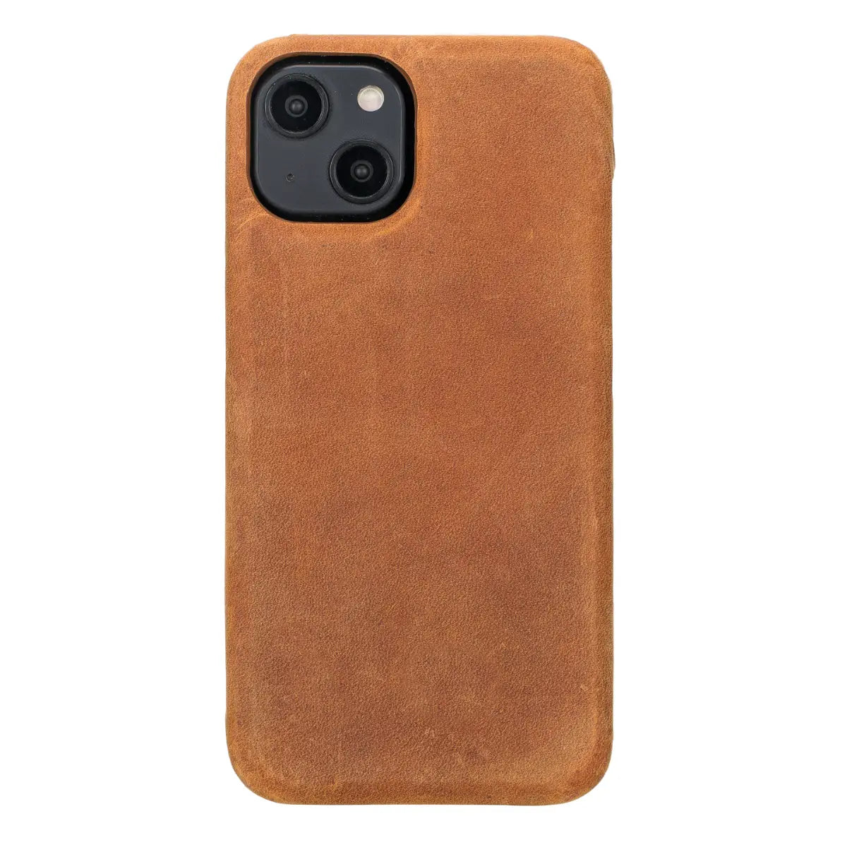 Camel Brown Leather Wallet Case for iPhone 14, Prestige