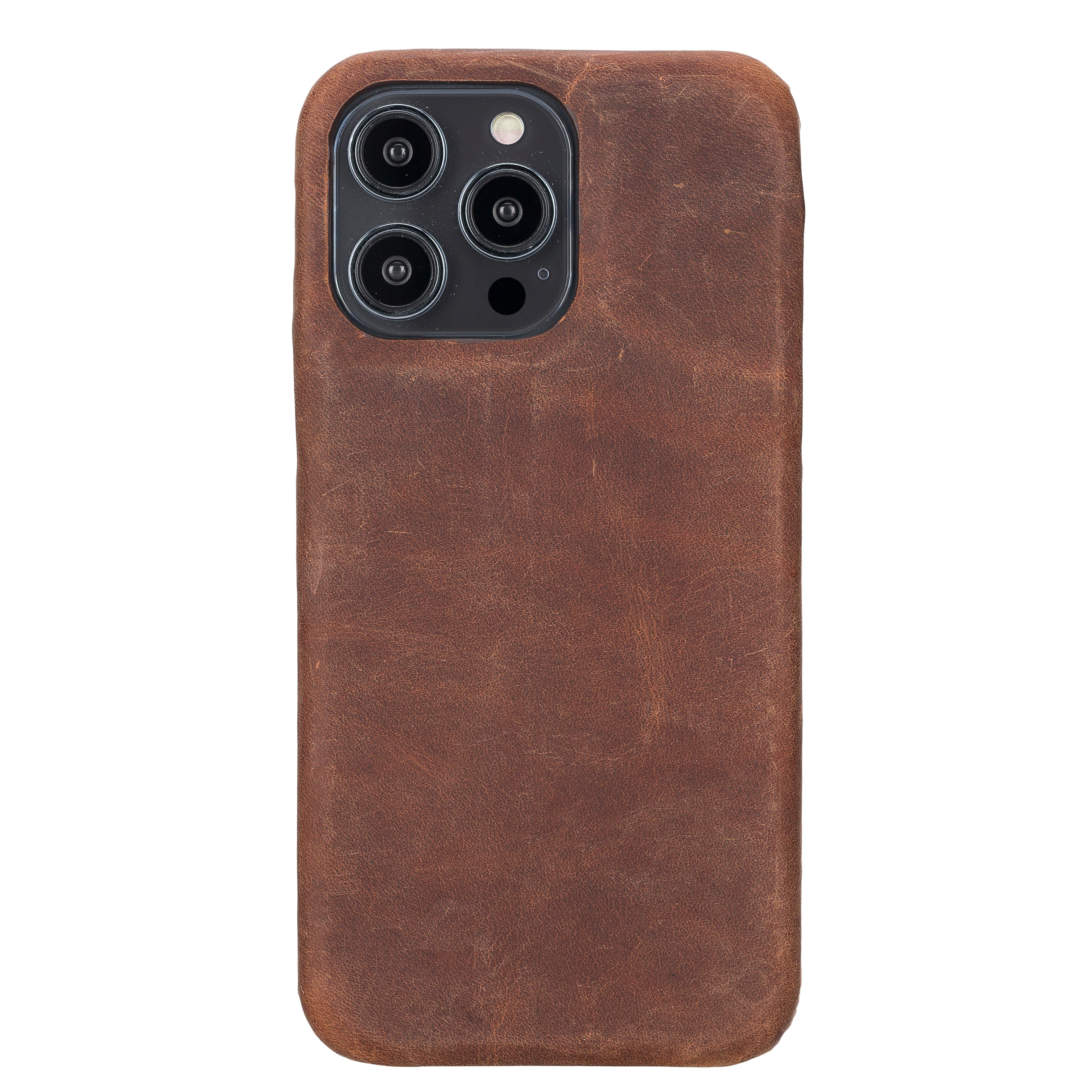 Antic Brown Leather Magnetic Wallet Case for iPhone 15 Pro (6.1"), Prestige