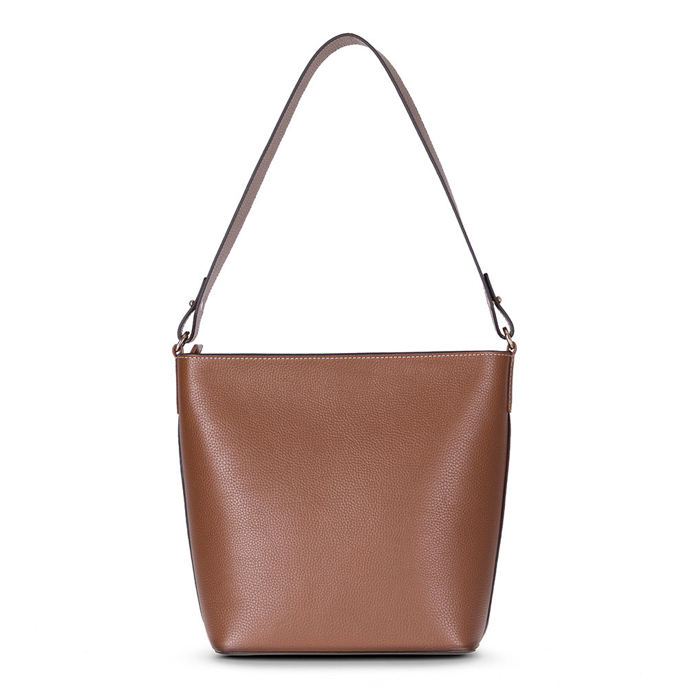 Elena Women's Leather Bag - Tan