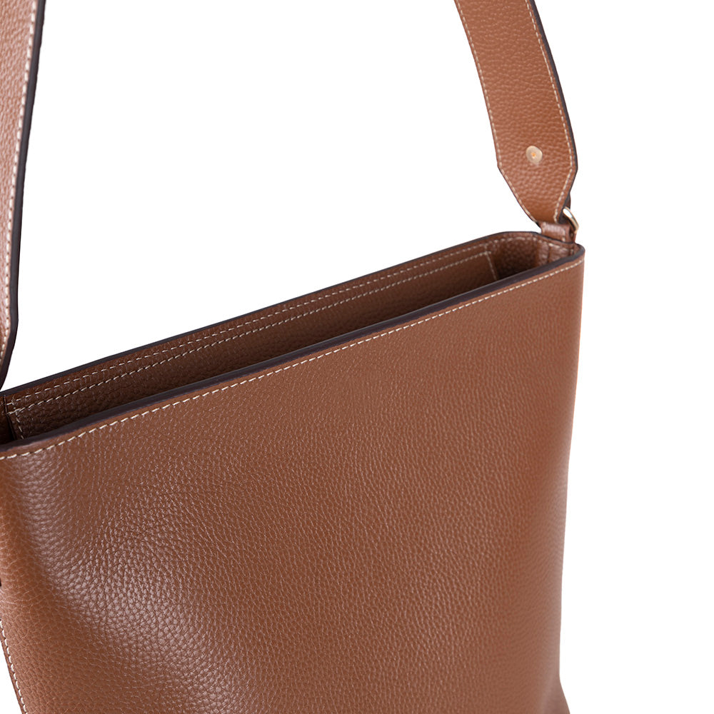 Elena Women's Leather Bag - Tan