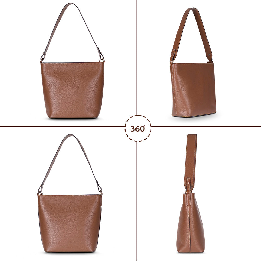 Elena Women's Leather Bag - Tan