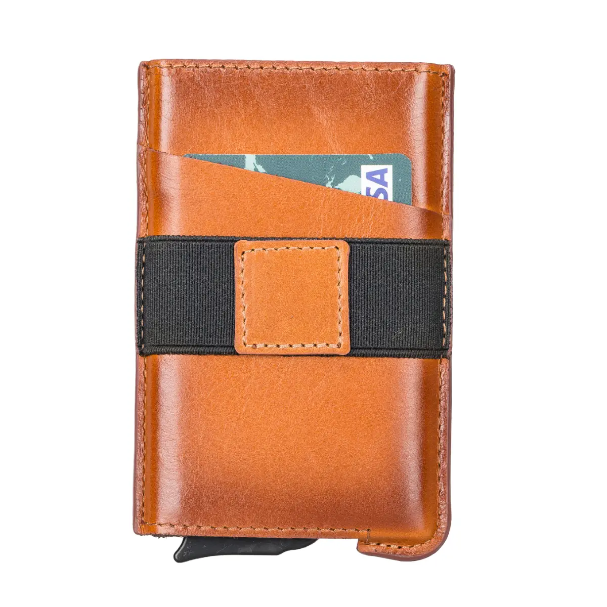 Thomson Luxury Leather Card Holder | Burnished Tan