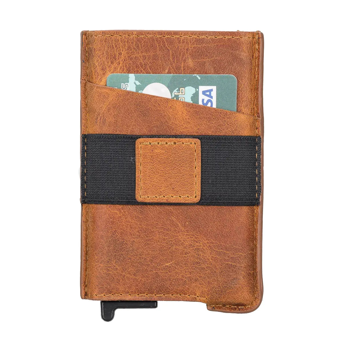 Thomson Luxury Leather Card Holder | Camel Brown