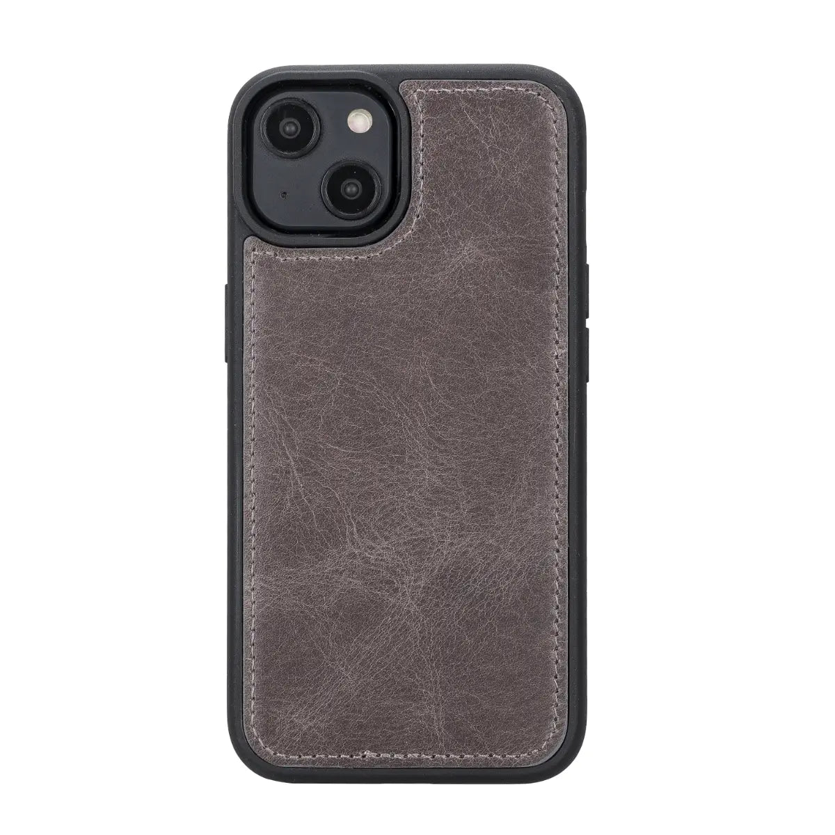 iPhone 14 Plus Leather Case – Dark Gray (Vero)