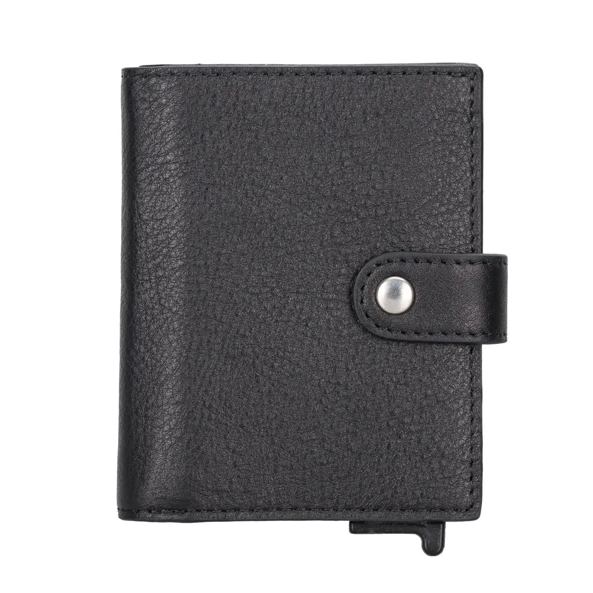 Palermo Leather Mechanical Card Holder-Black