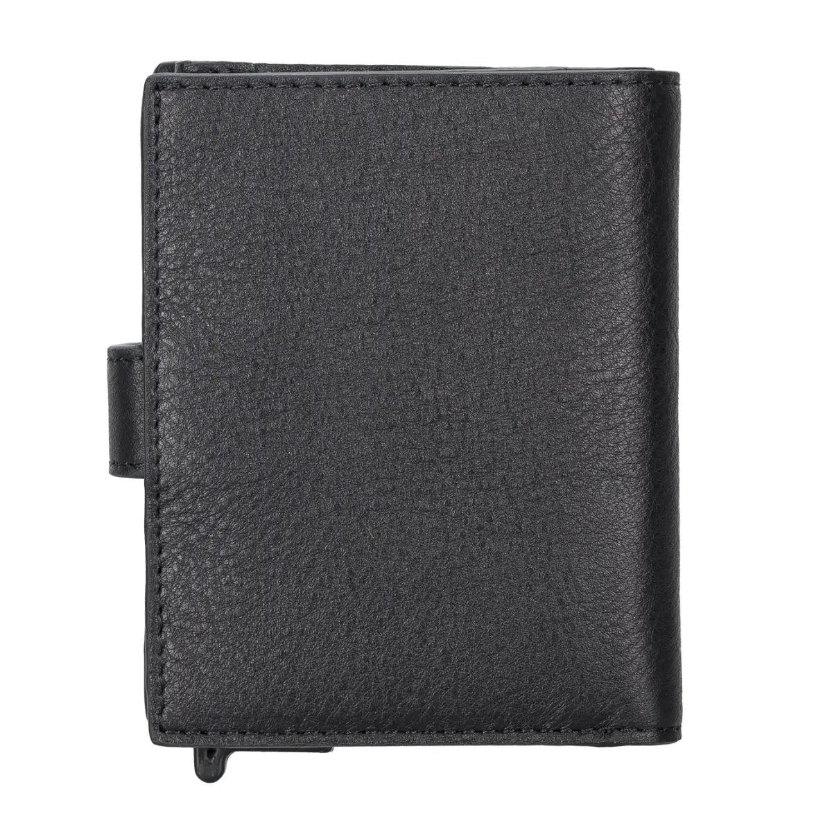 Palermo Leather Mechanical Card Holder-Black