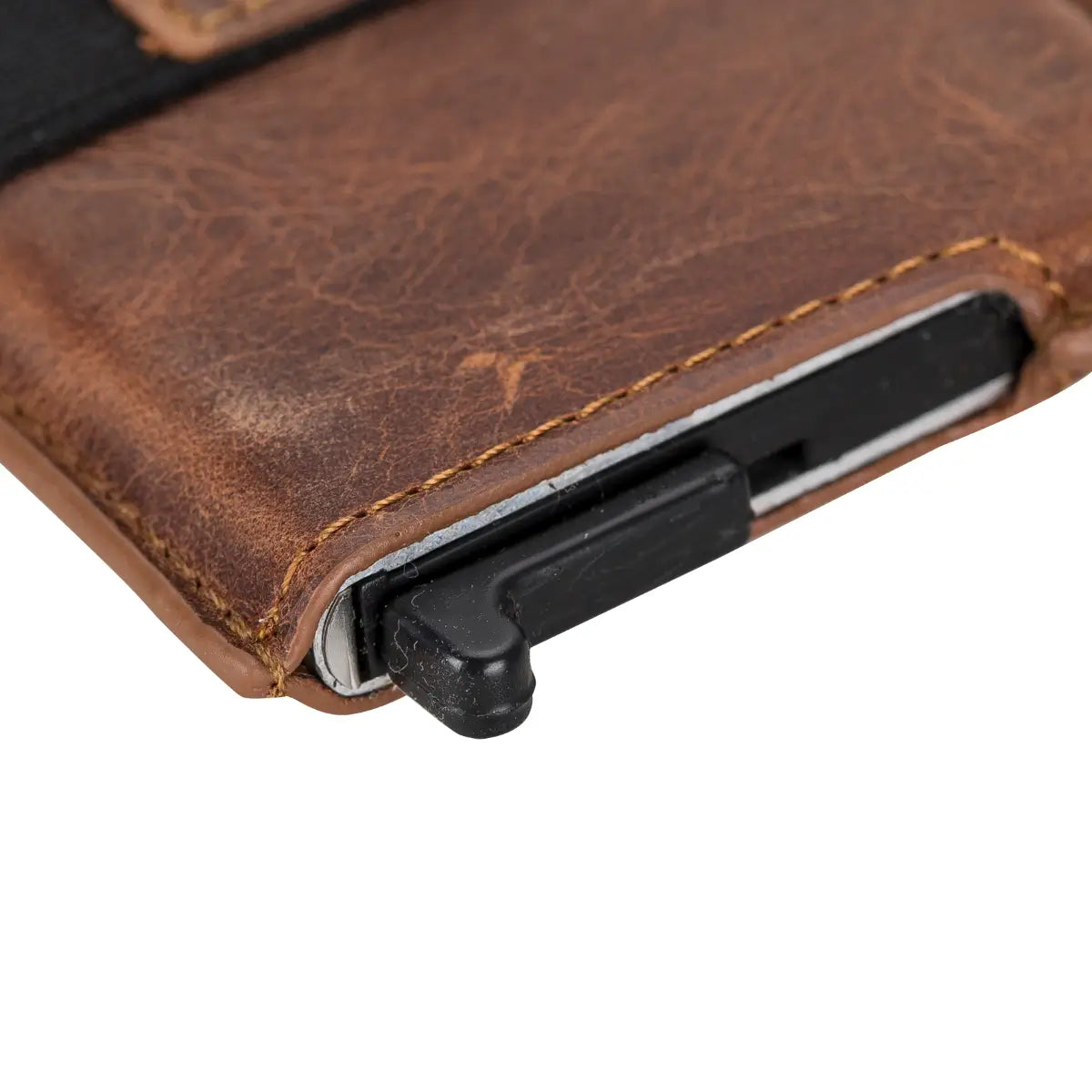 Thomson Luxury Leather Card Holder-Distressed Brown