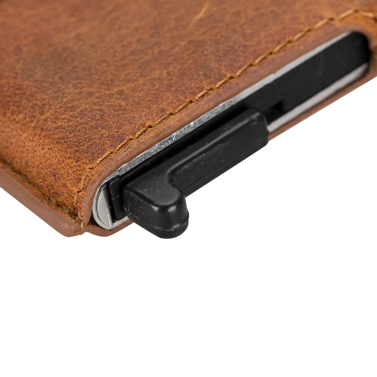 Thomson Luxury Leather Card Holder-Camel Brown