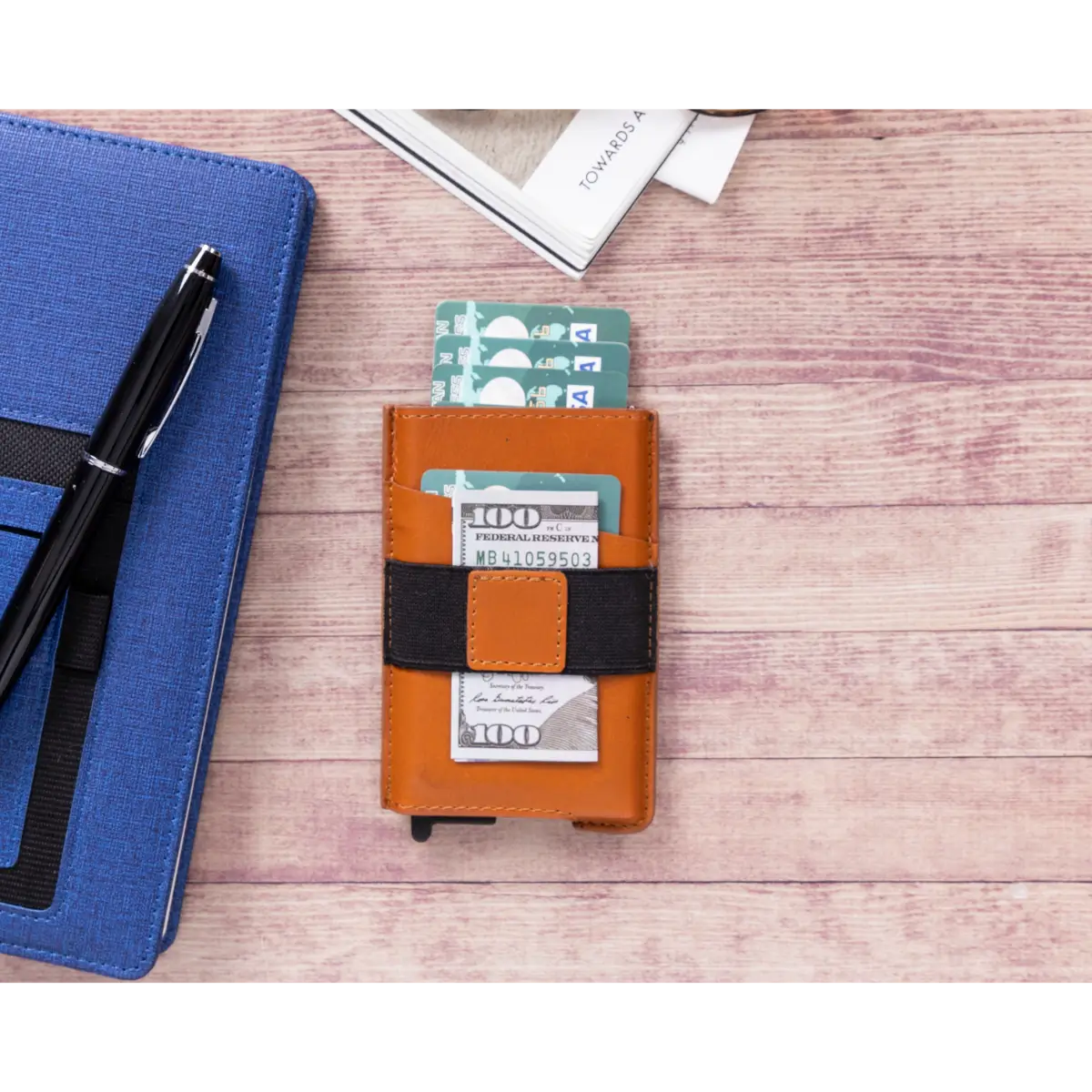 Thomson Luxury Leather Card Holder-Burnished Tan