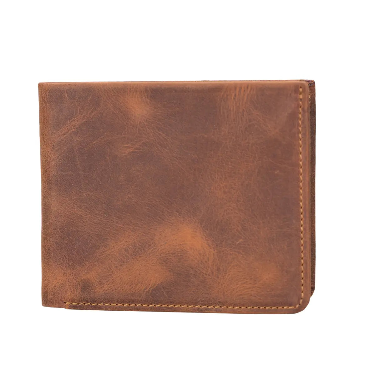Toros Bifold Leather Wallet-Distressed Brown