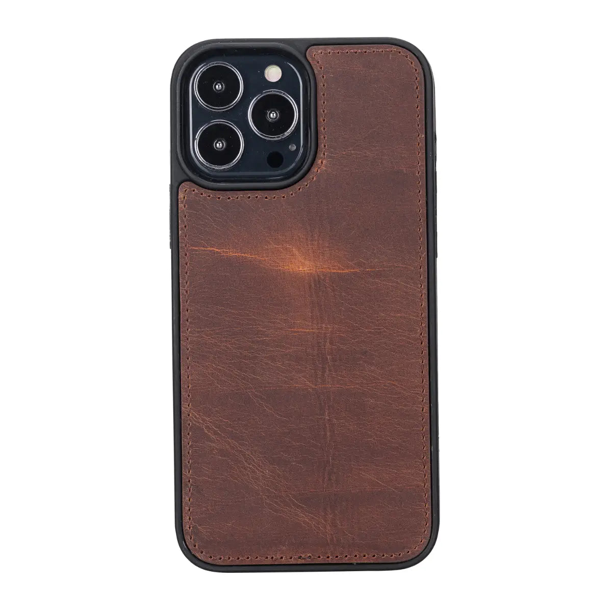 Distressed Brown Leather Wallet Case for iPhone 13 Pro Max