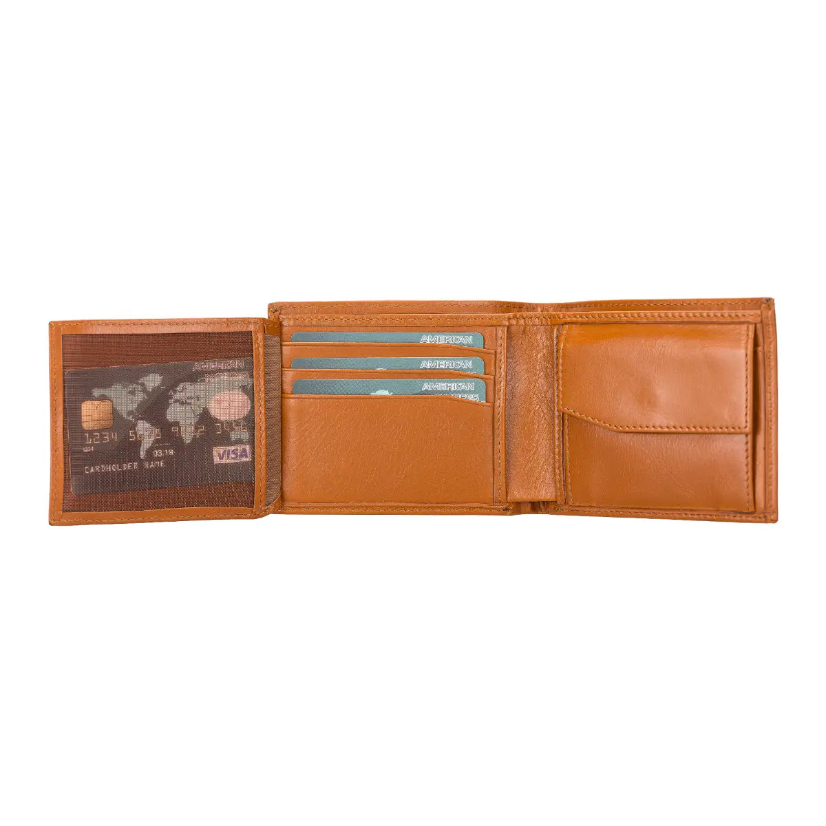 Ranger Trifold Leather Wallet-Burnished Tan
