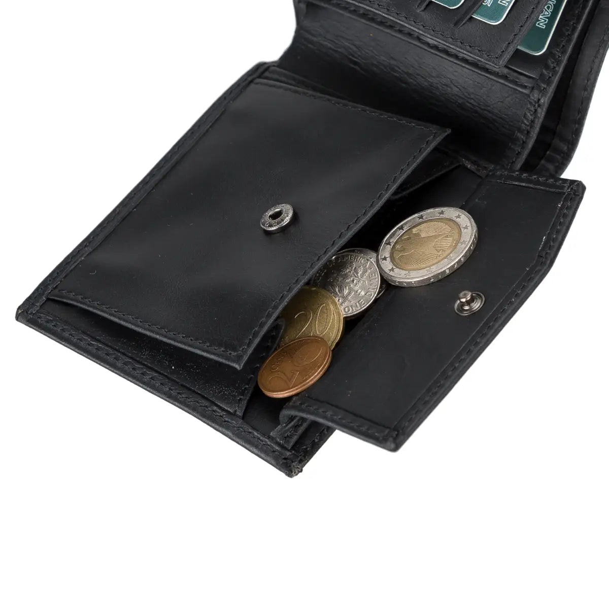 Ranger Trifold Leather Wallet-Black