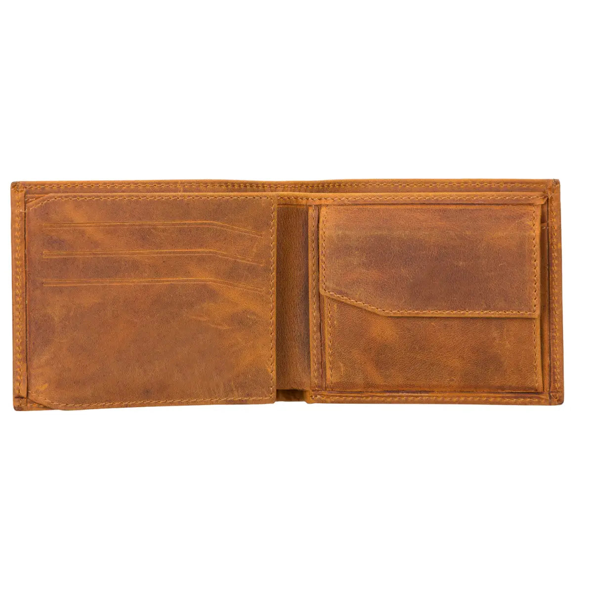Ranger Trifold Leather Wallet-Camel Brown