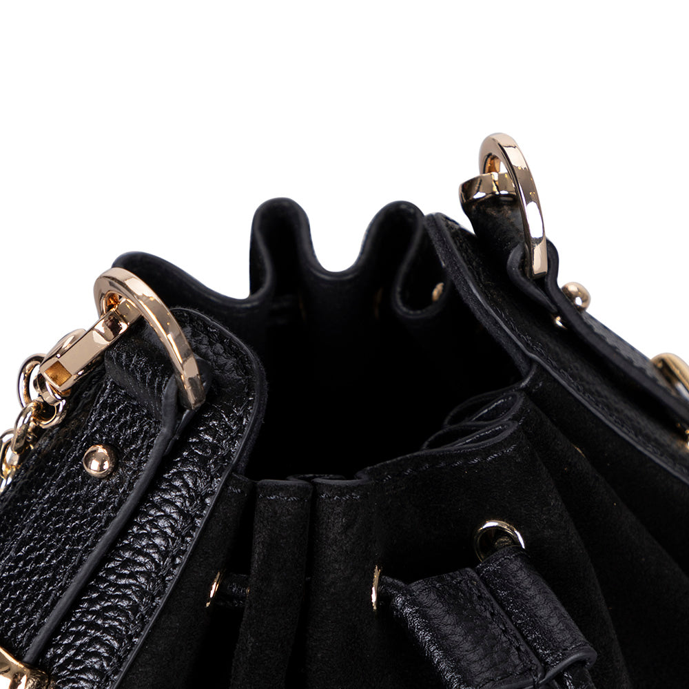 Valentina Women's Suede Leather Bag - Black
