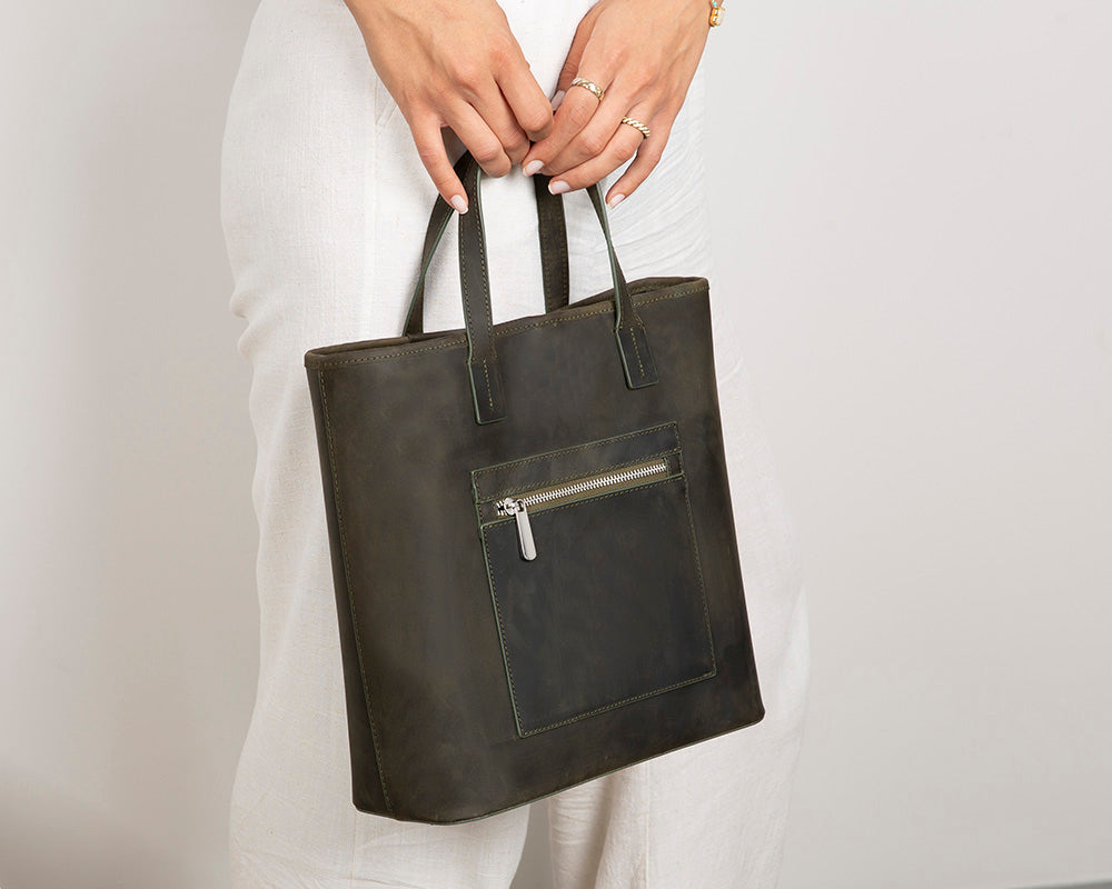 Valetto Leather Tote Bag – Cypress