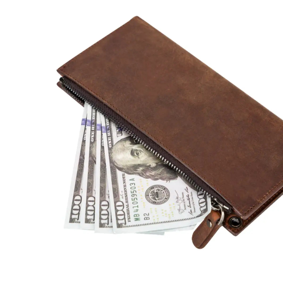 Women's Crossbody Wallet-Distressed Brown