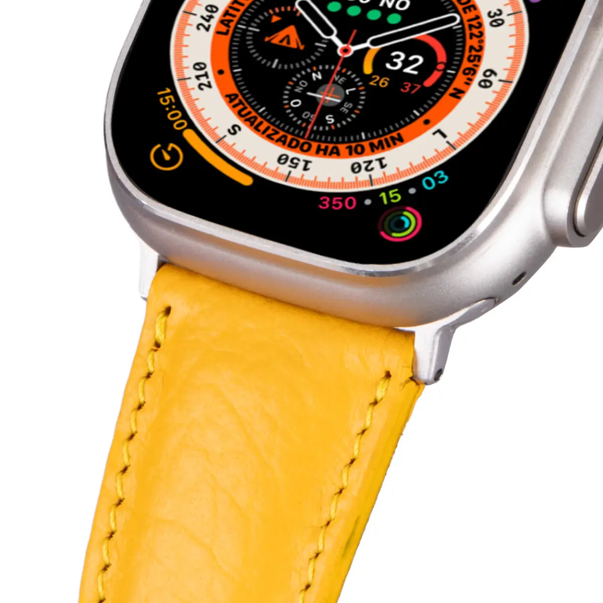Yellow Leather Classic Apple Watch Band