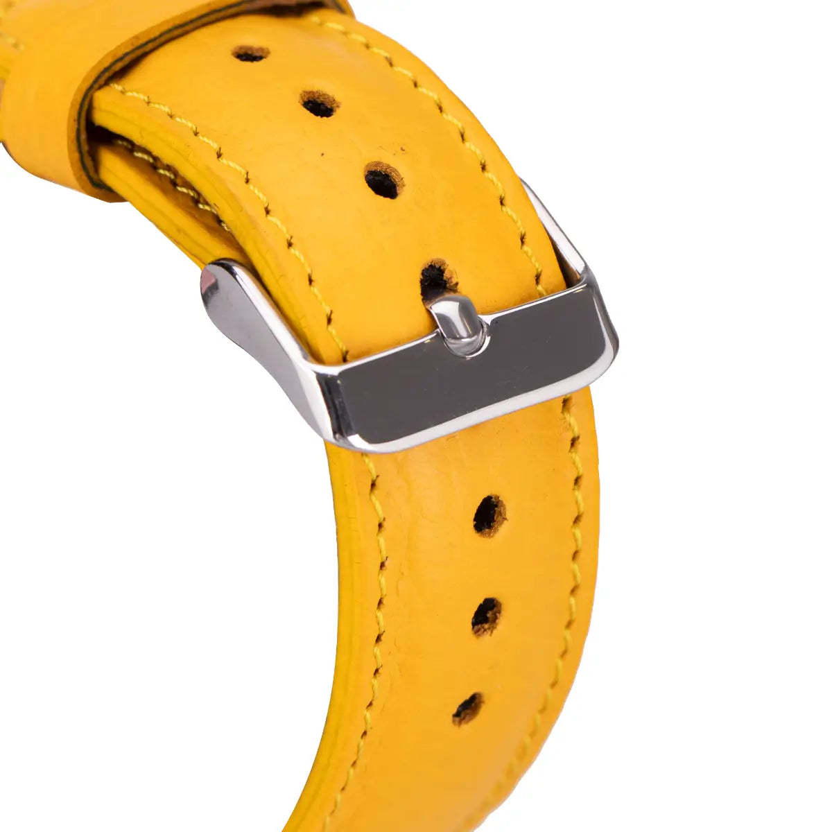 Yellow Leather Classic Apple Watch Band