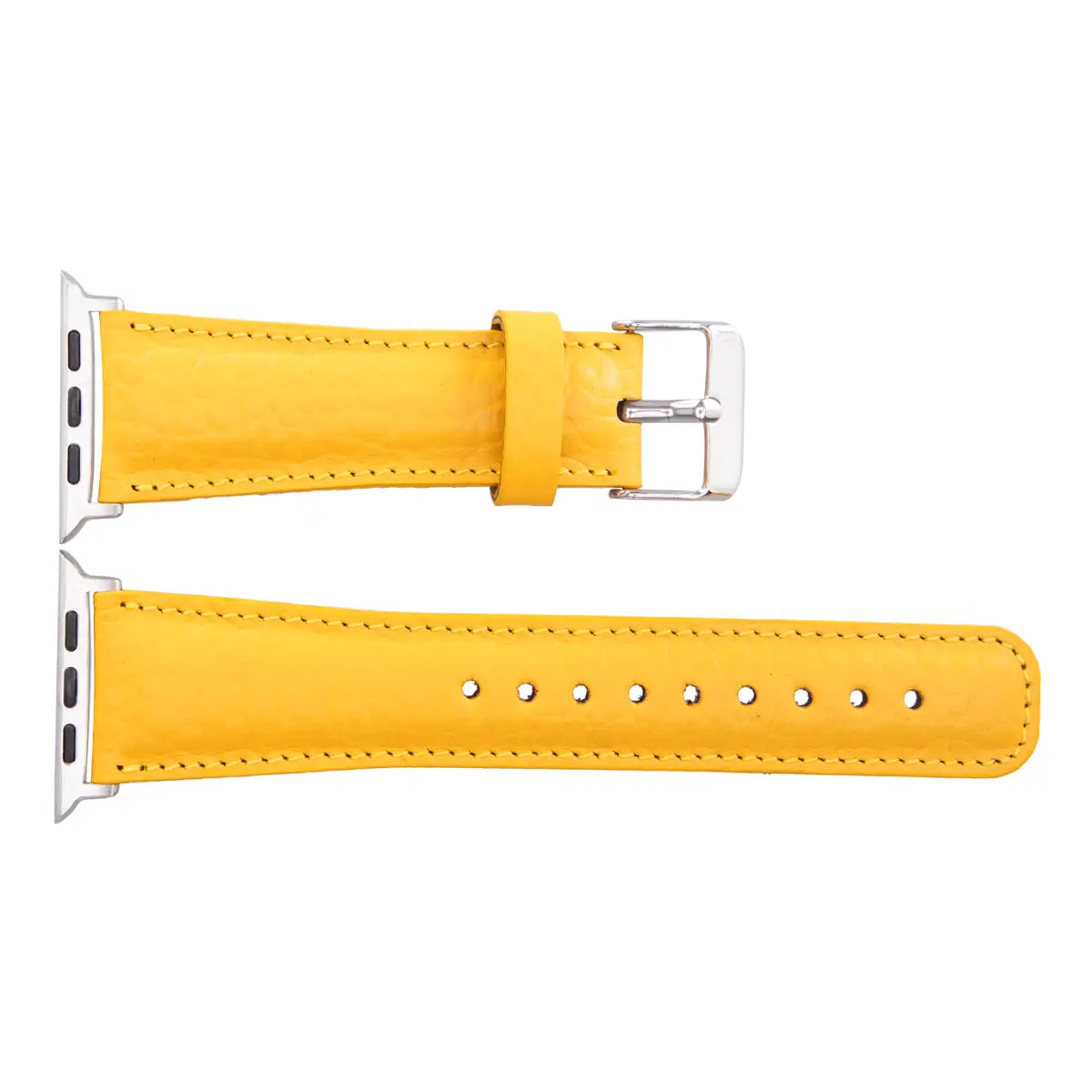 Yellow Leather Classic Apple Watch Band