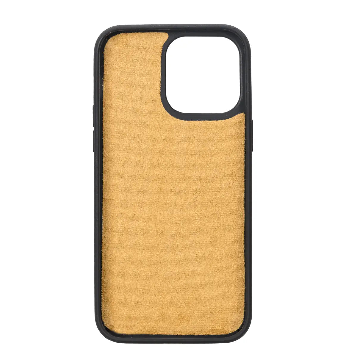 Yellow Leather Wallet Case for iPhone 14 Pro Max