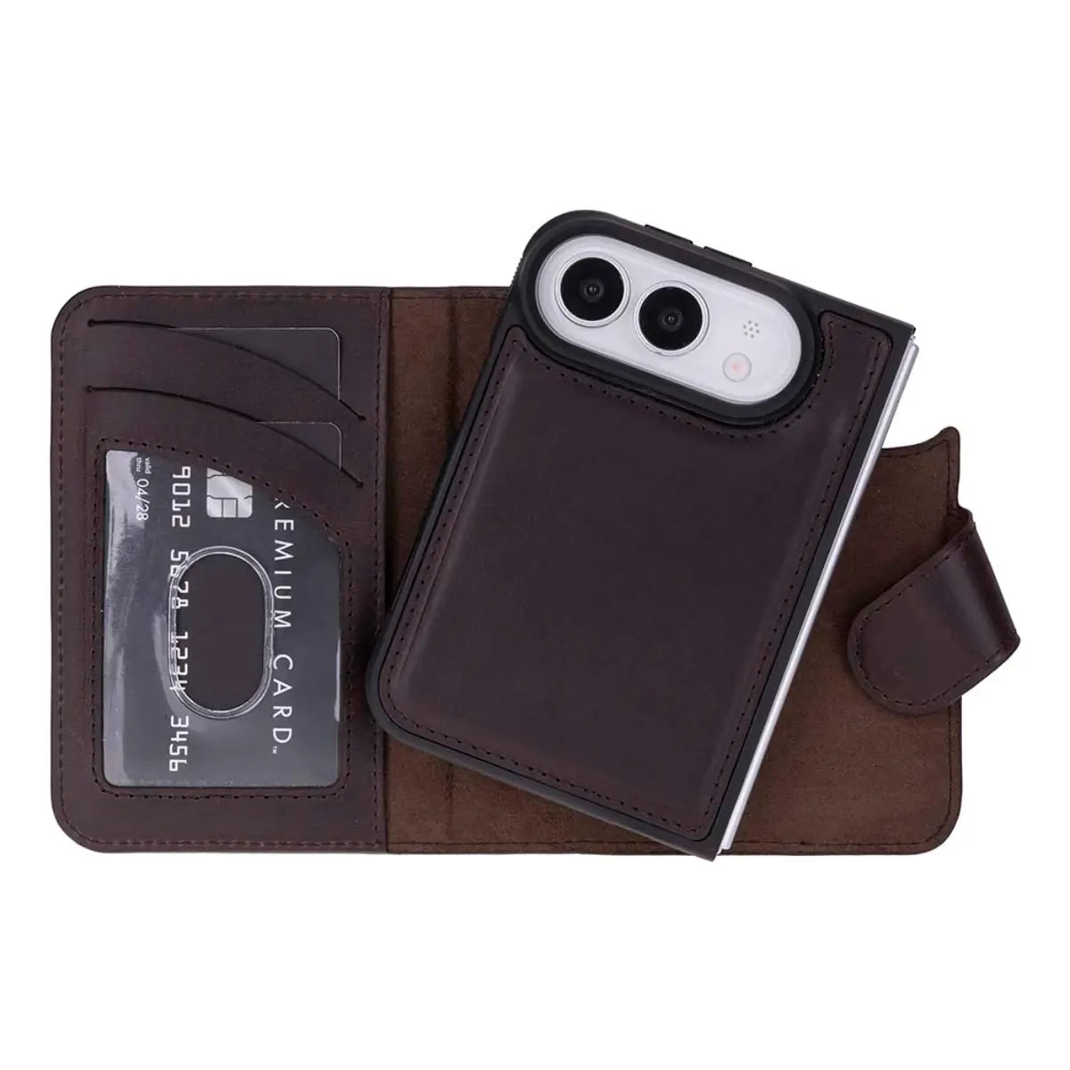 iPhone Duo Leather Case – Dark Brown