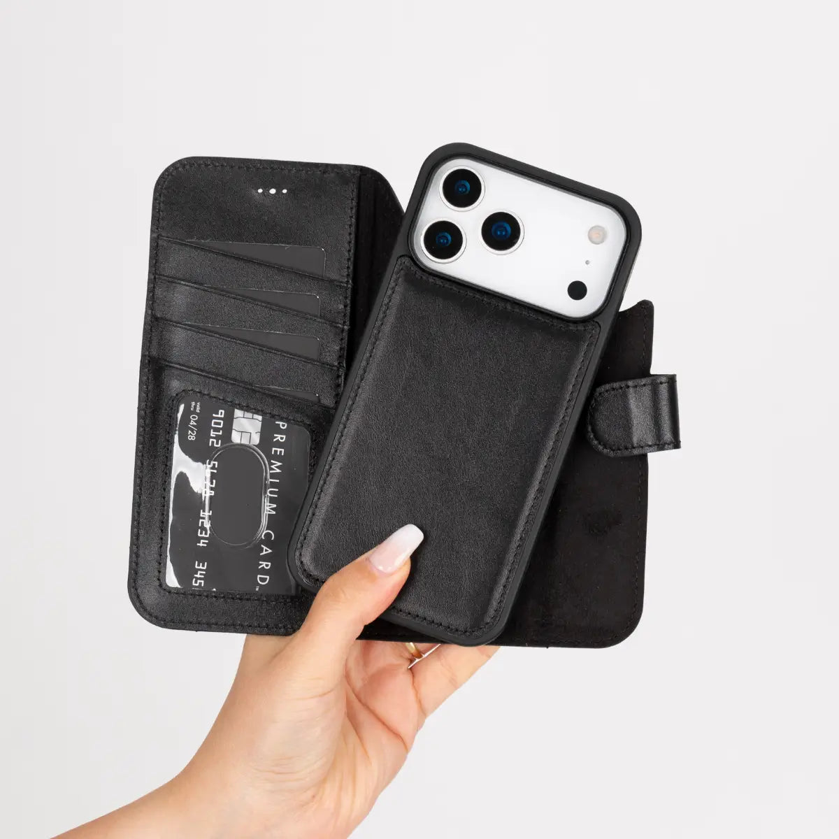 iPhone 17 Pro Leather Case – Black (Vero) | O2 Leather