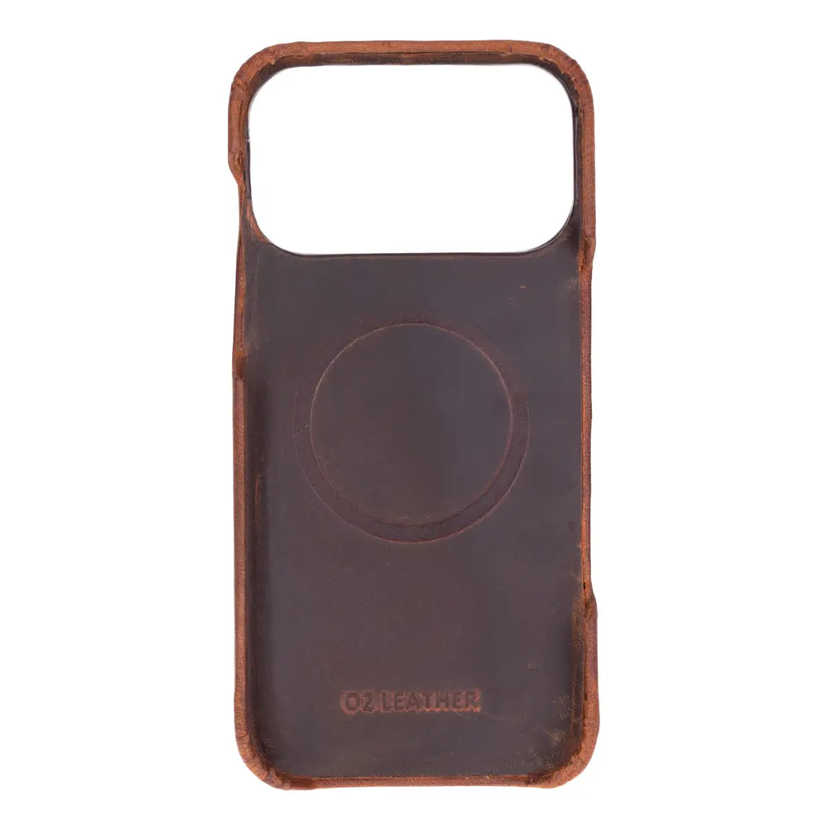 iPhone 17 Pro Max Leather Case – Distressed Brown (Prestige) | O2 Leather