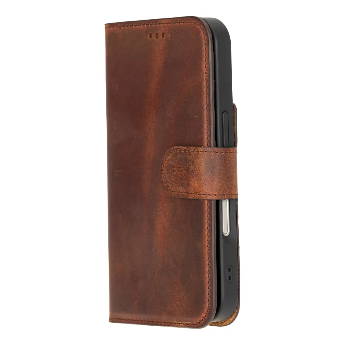 iPhone 18 Leather Case – Distressed Brown (Vero)