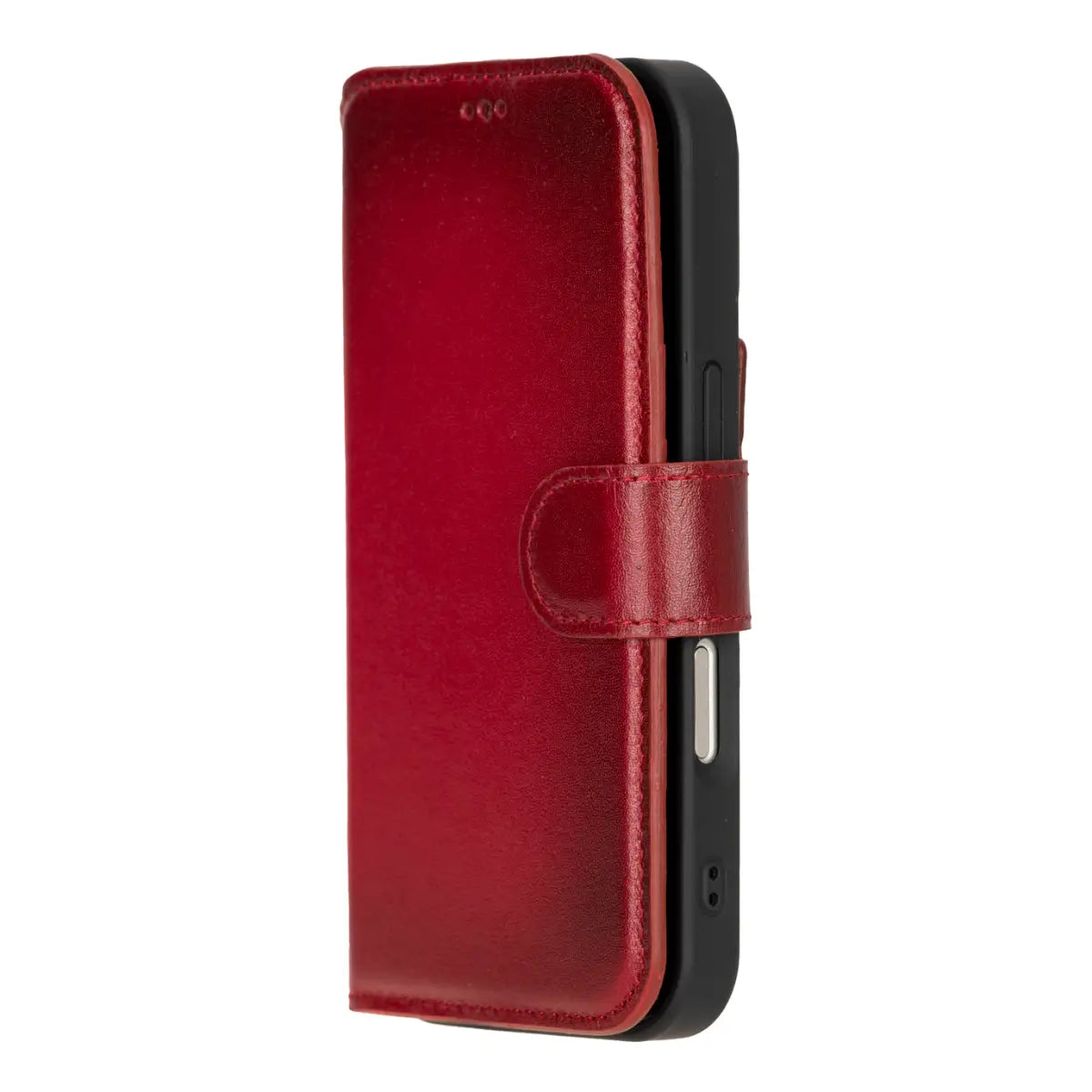 iPhone 18 Pro Leather Case – Burnished Red (Vero)