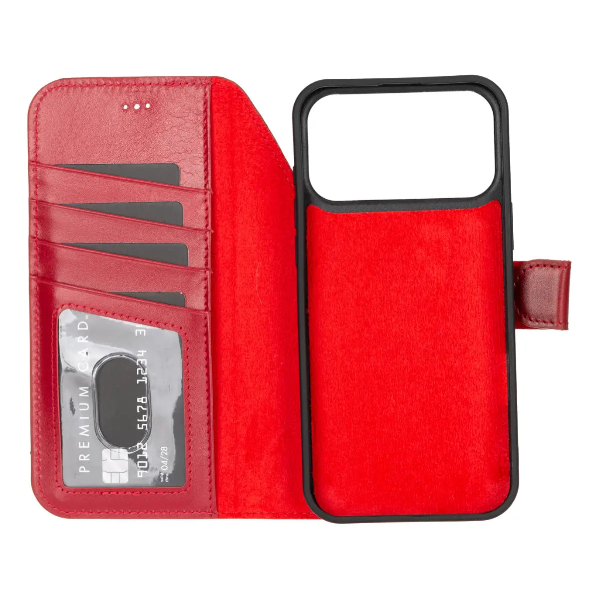 iPhone 18 Pro Leather Case – Burnished Red (Vero)