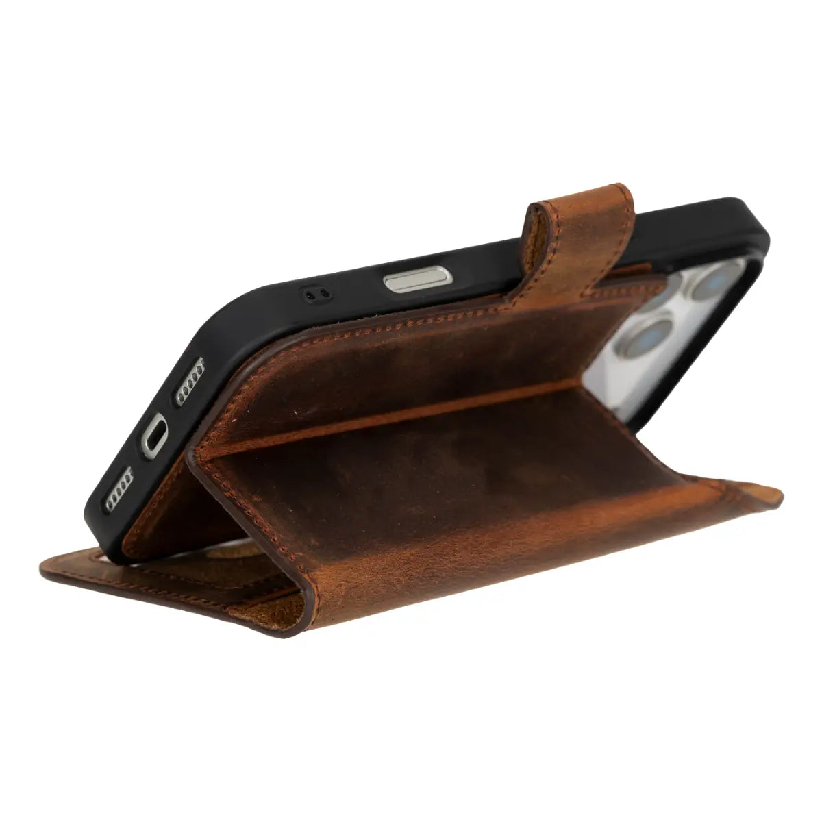 iPhone 18 Pro Leather Case – Distressed Brown (Vero) | O2 Leather
