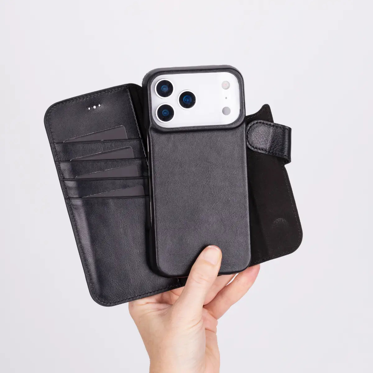 iPhone 18 Pro Max Leather Case Black Prestige