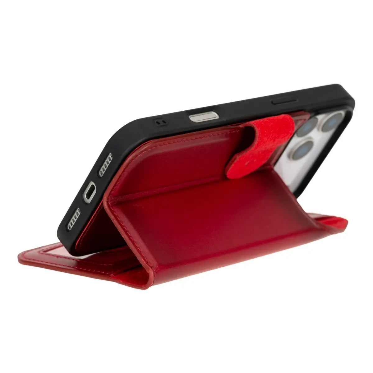 iPhone 18 Pro Max Leather Case – Burnished Red (Vero) | O2 Leather
