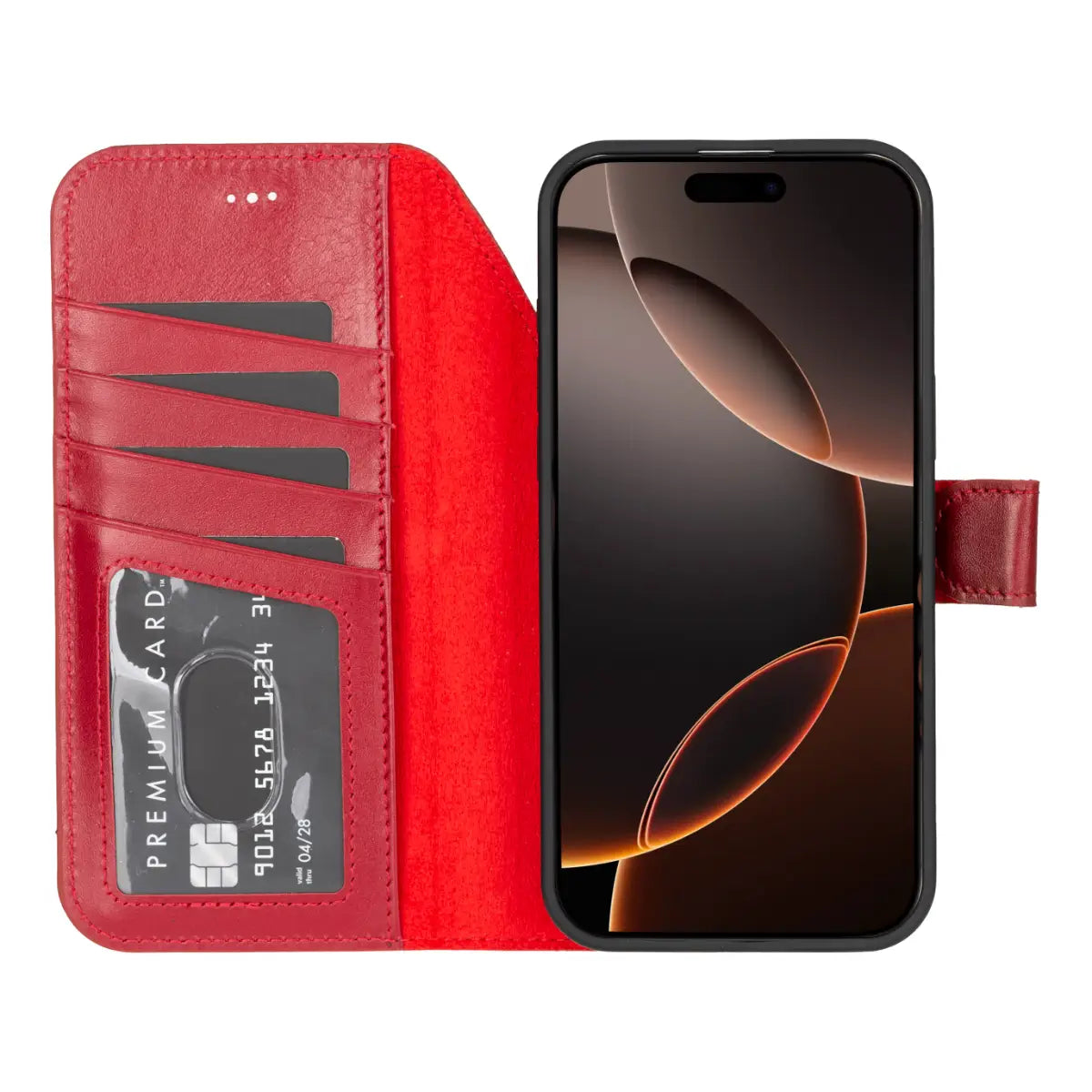 iPhone 18 Pro Max Leather Case – Burnished Red (Vero) | O2 Leather