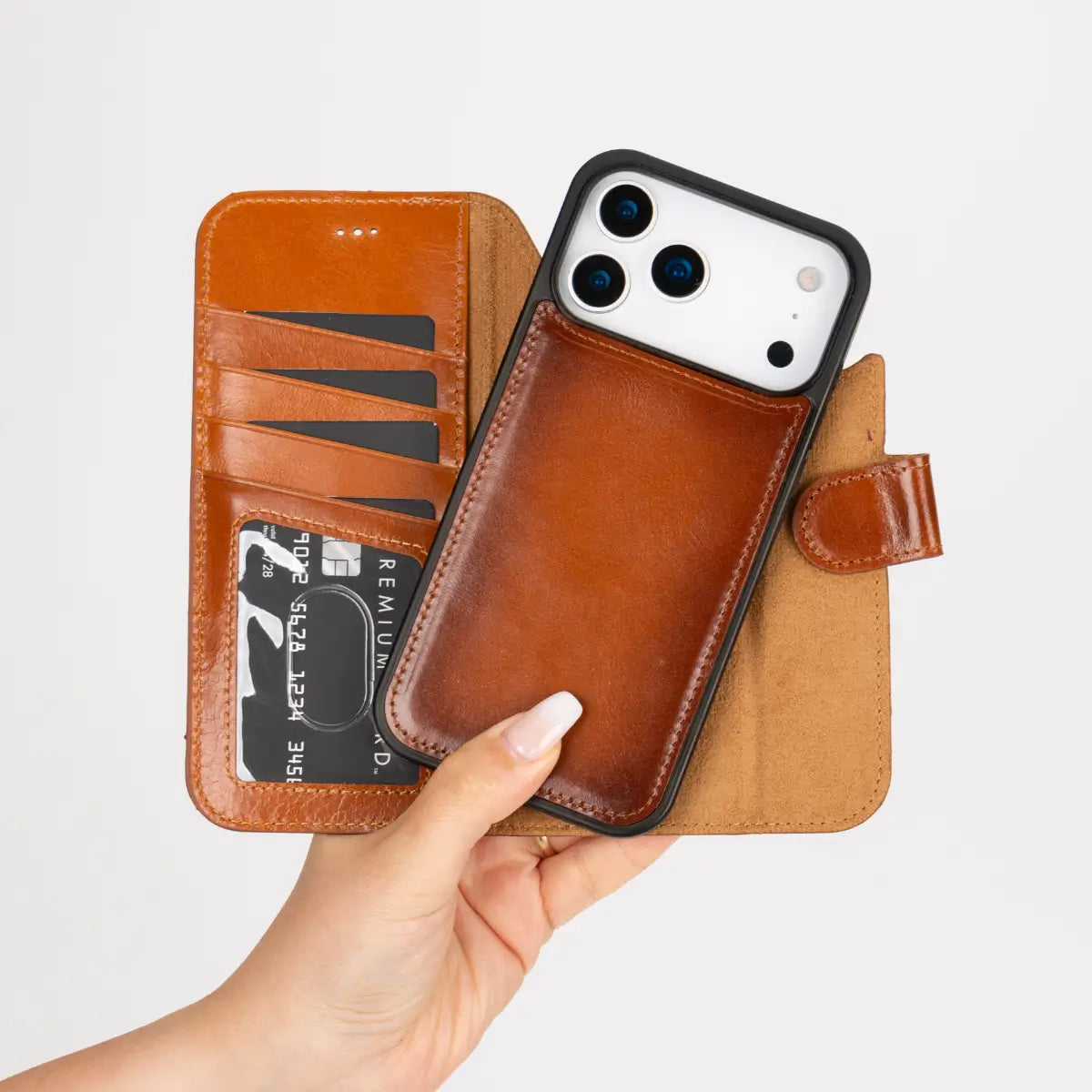 iPhone 18 Pro Max Leather Case – Burnished Tan (Vero) | O2 Leather