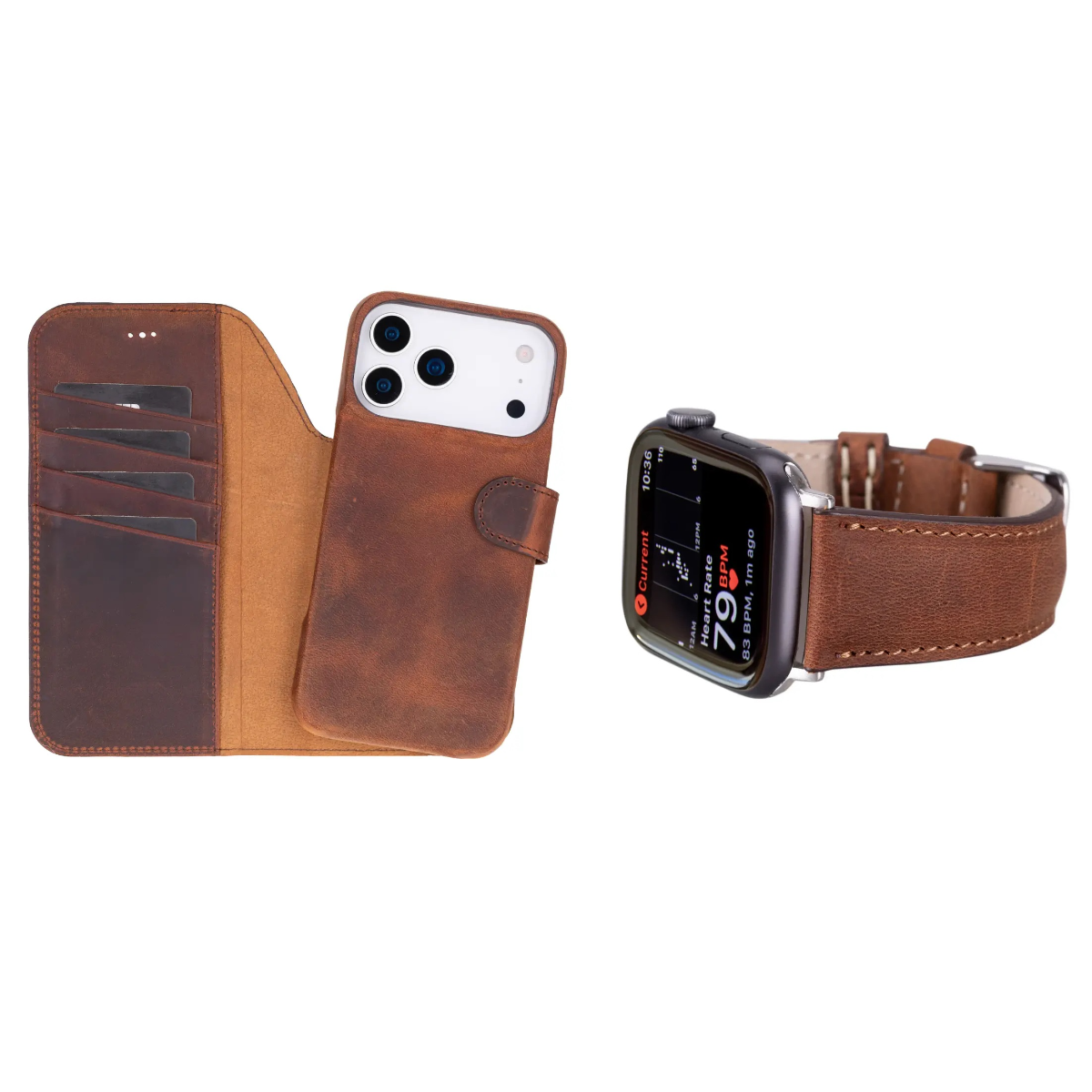 iPhone 17 Pro Max Case and Band (Distressed Brown)