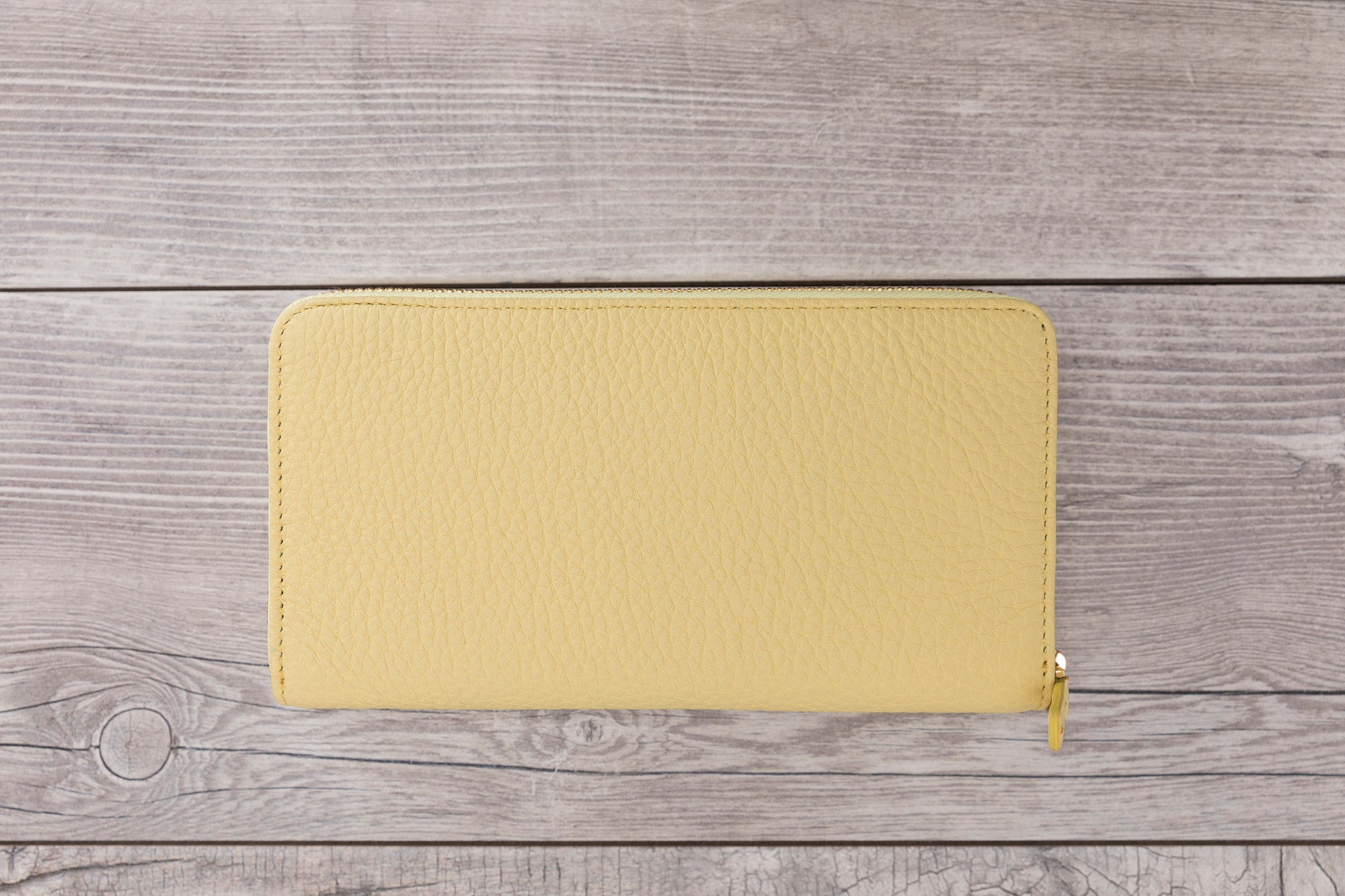 Lemon Yellow Leather Womens Wallet